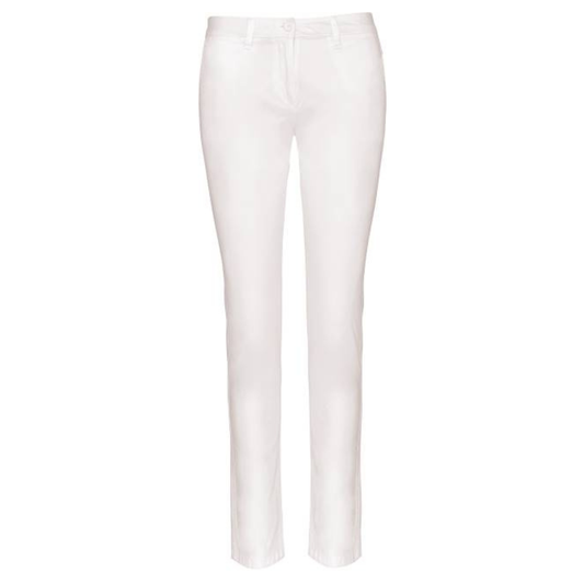 Pantalones chinos de mujer - blanco