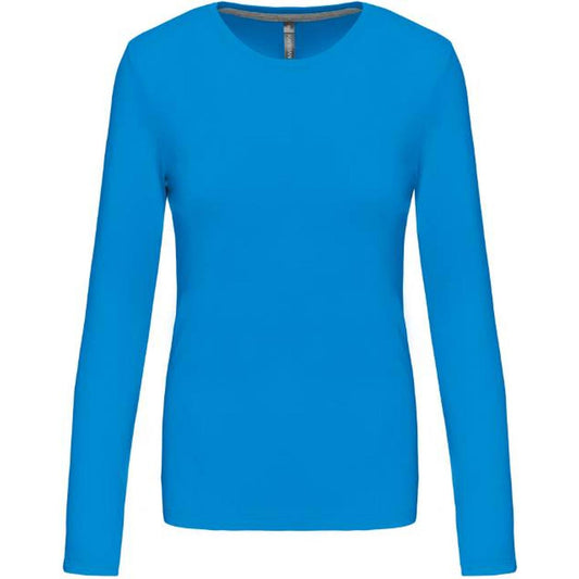 Women's long sleeve blouse - tropical blue