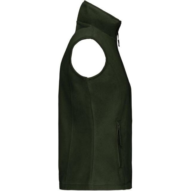 Women's fleece vest - color olive green