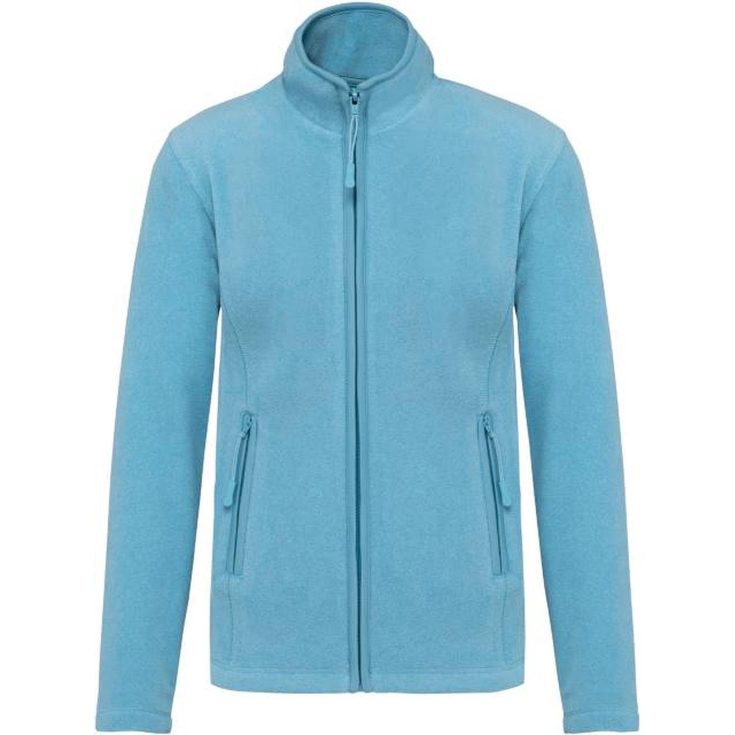 Women's fleece jacket - light blue melange color