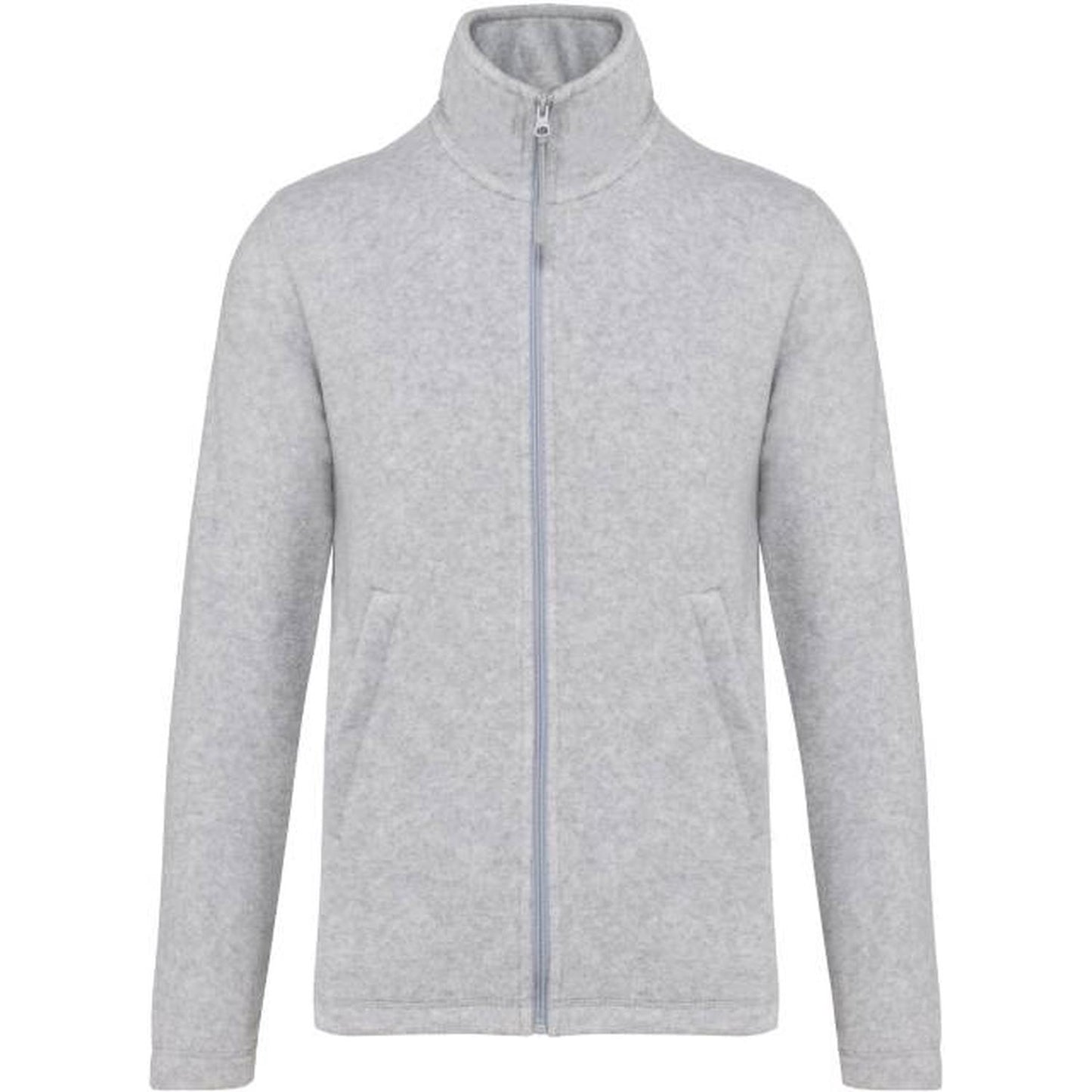 Men's fleece jacket - ash gray melange color