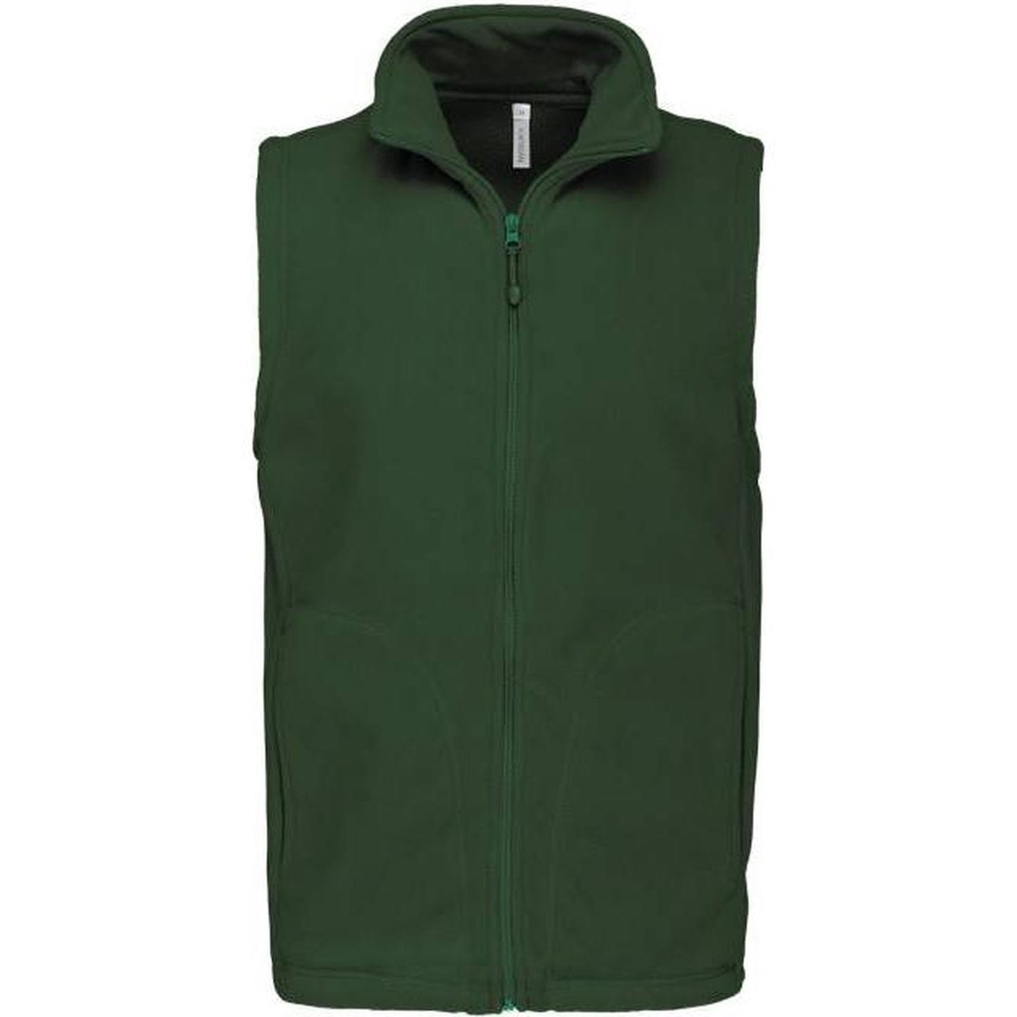 Men's fleece vest - color olive green