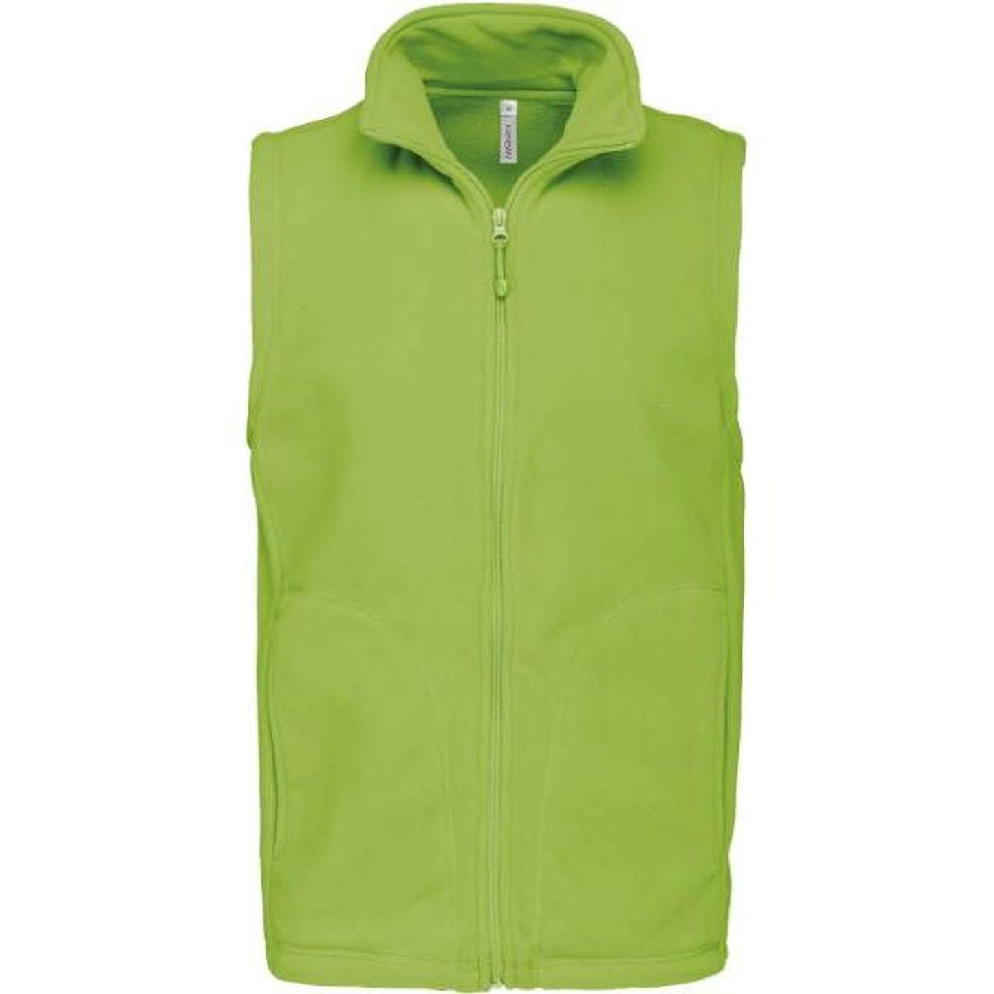 Men's fleece vest - lime color