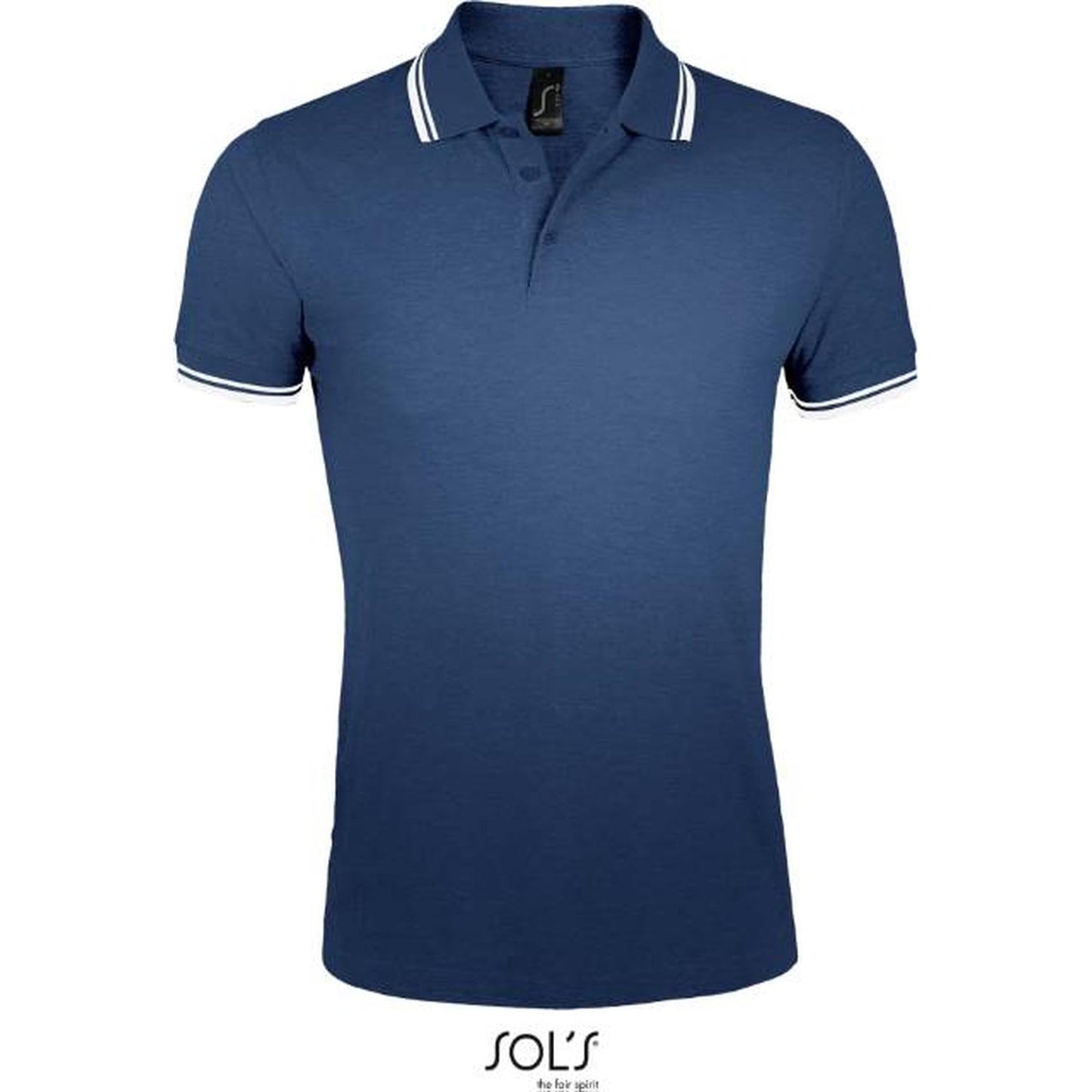 Men's polo shirt - navy blue-white, Sol's