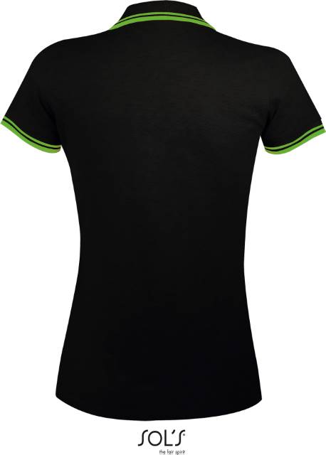 Women's polo shirt - black-lime color, Sol's