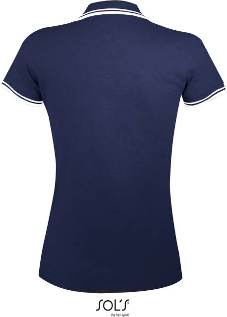 Women's polo shirt - navy blue-white, Sol's