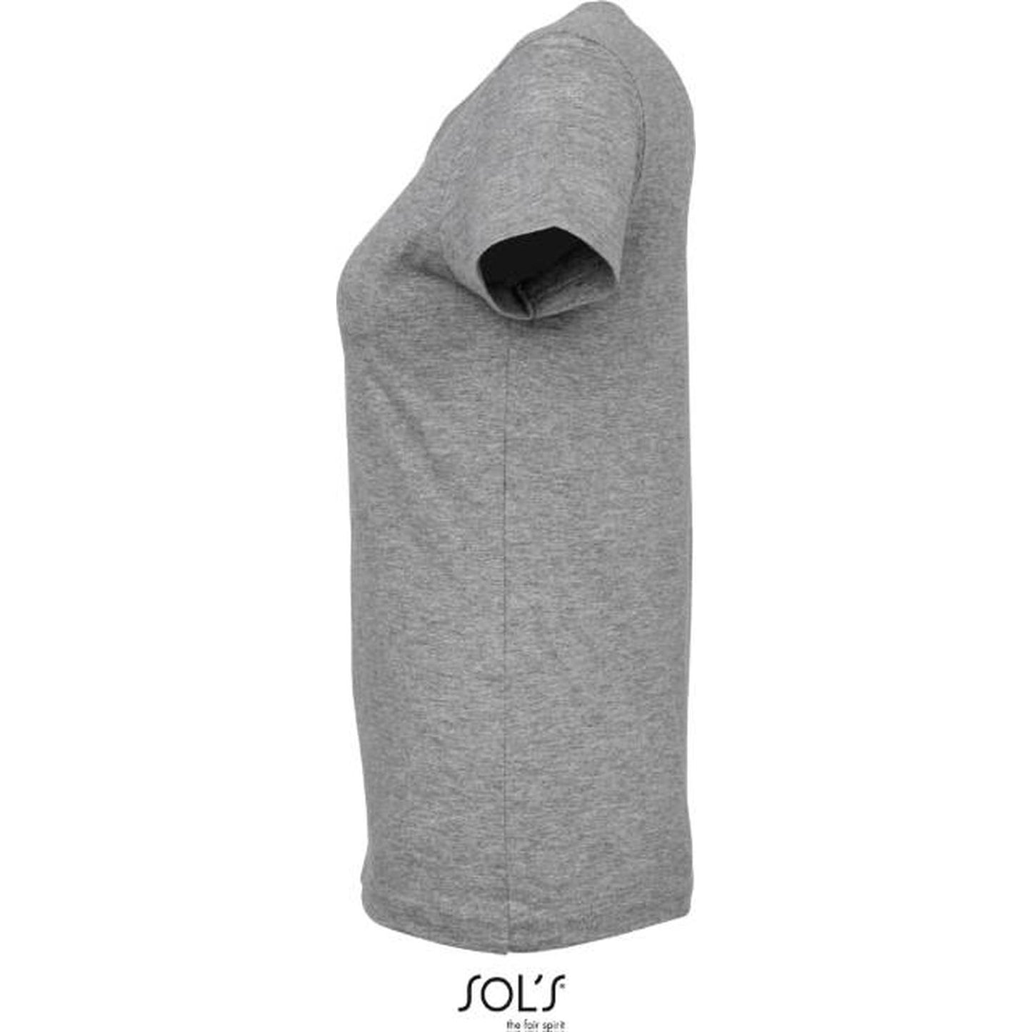 Women's T-shirt - gray melange color, 25.1502