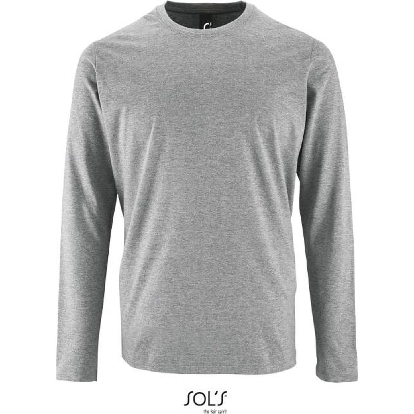 Blusa de manga larga para hombre - color gris jaspeado, 25.2074