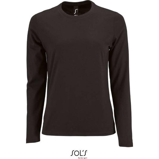 Women's long sleeve blouse - black, Sol's