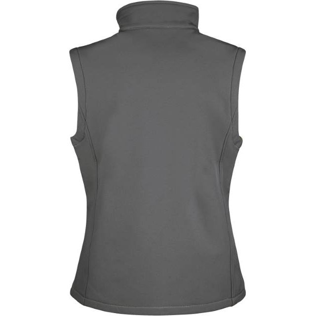 Women's 2-layer softshell vest - color graphite black, model R232F