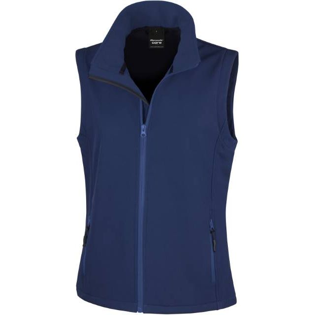 Women's 2-layer softshell vest - color navy blue, model R232F