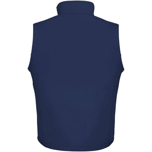 Men's 2-layer softshell vest, color navy blue