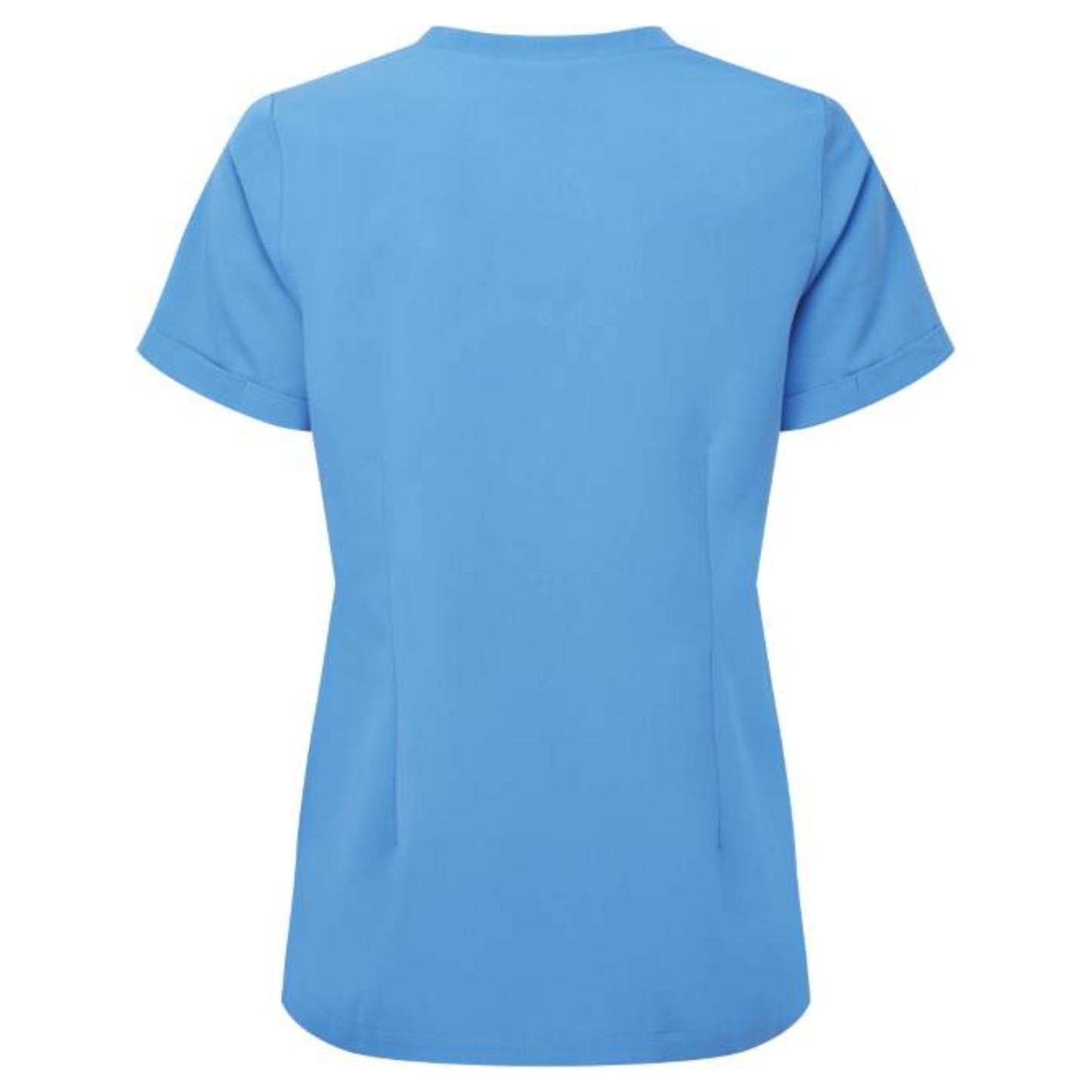Women's tunic with V-neck and elastic fabric - sky blue color