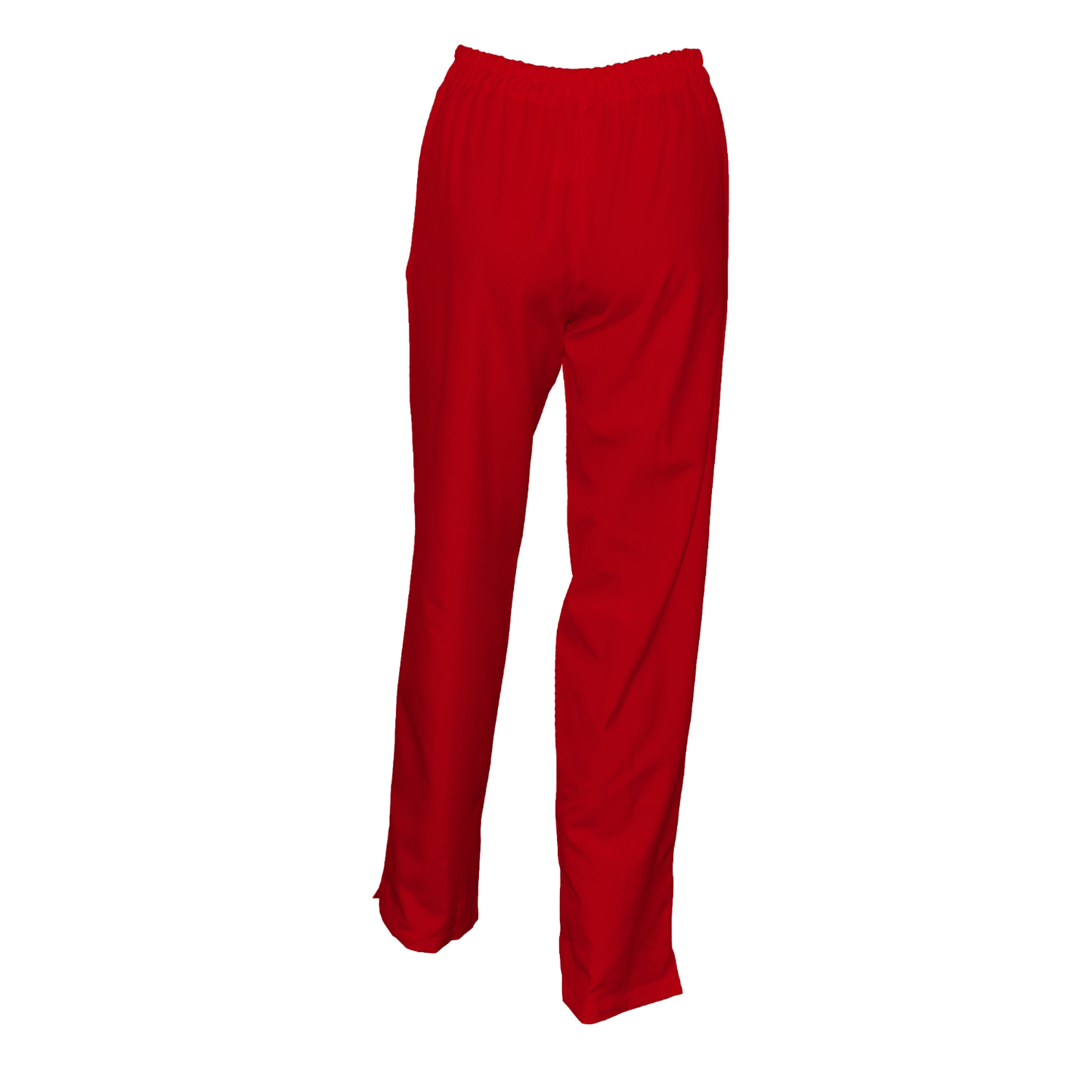 Women's trousers with front double seam - color red, model FPSoft