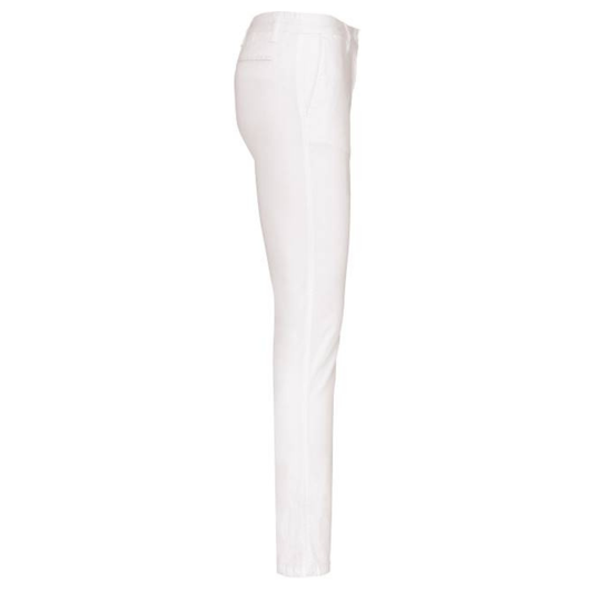 Дамски чино панталон - цвят бял – Медицински облекла Кали