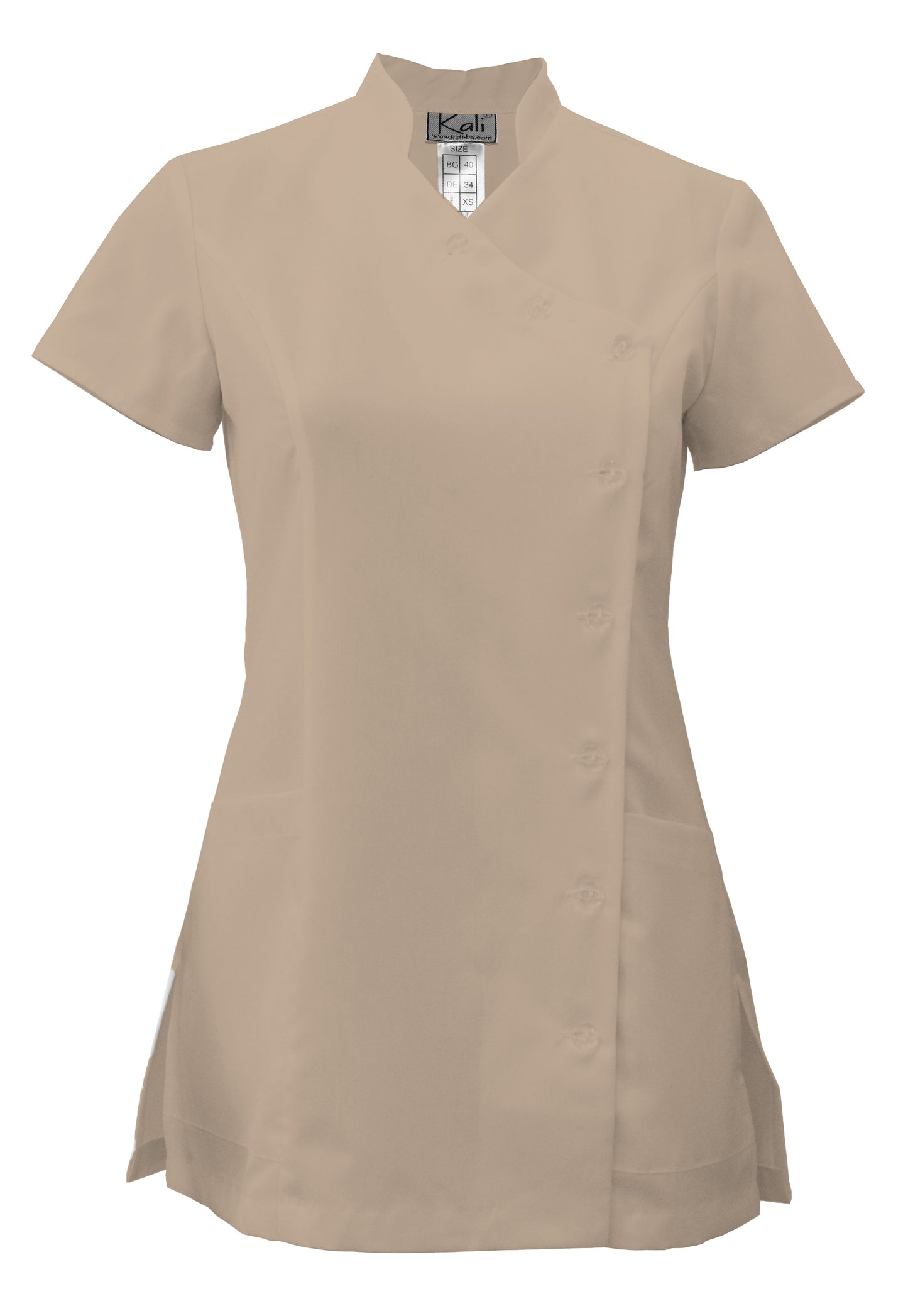 Women's tunic with side fastening - color Beige, model F207-4A