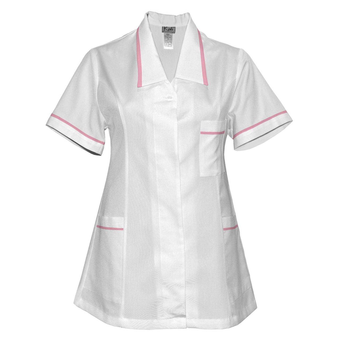 Women's white tunic with trim - color pink, model F212-2T