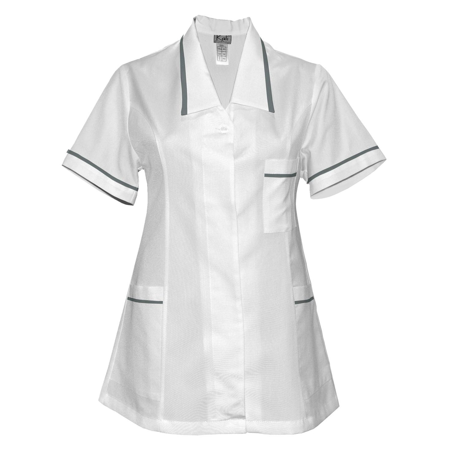 ORDER of women's white tunic with trim - color light gray, model F212-2T