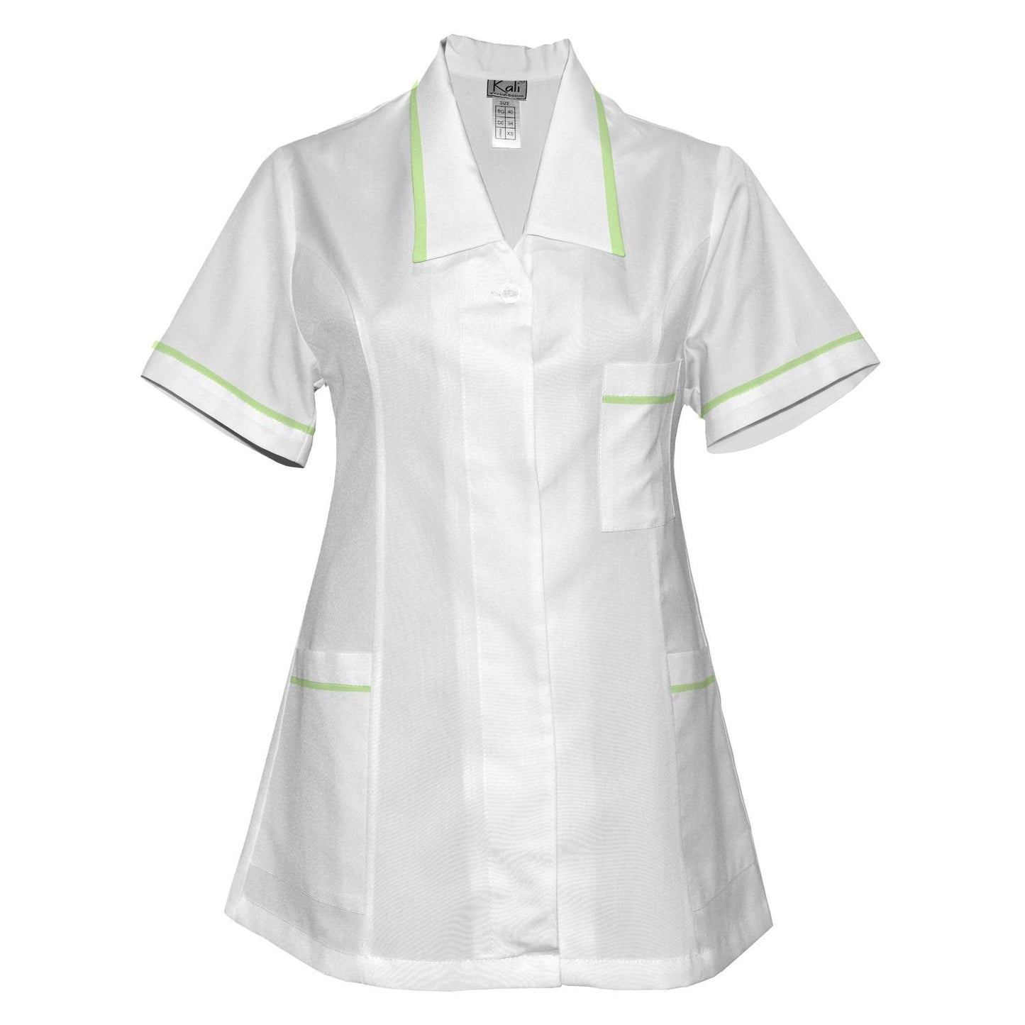 ORDER of women's white tunic with trim - color pale green, model F212-2T