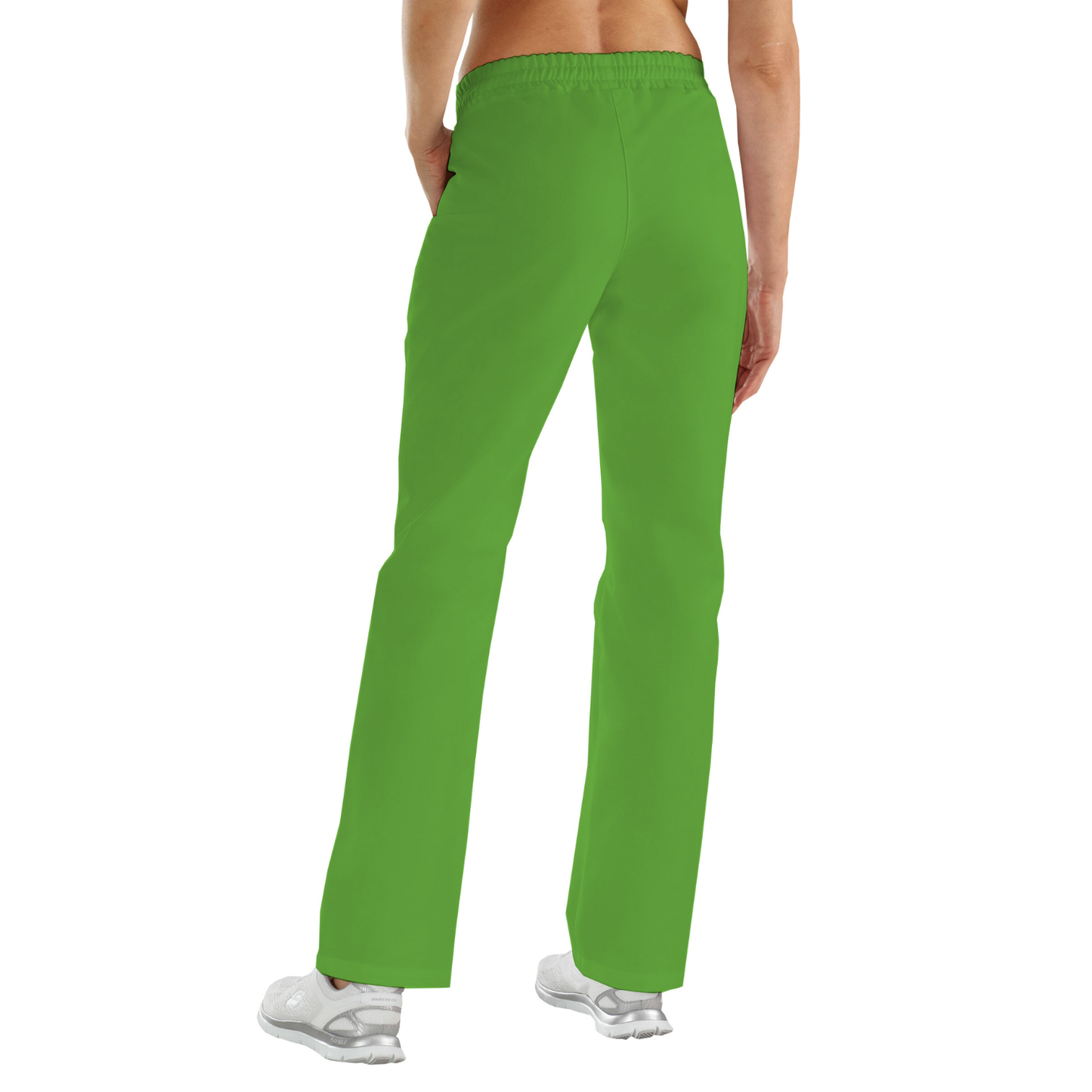 Women's trousers with two side pockets - pistachio color, model FP406