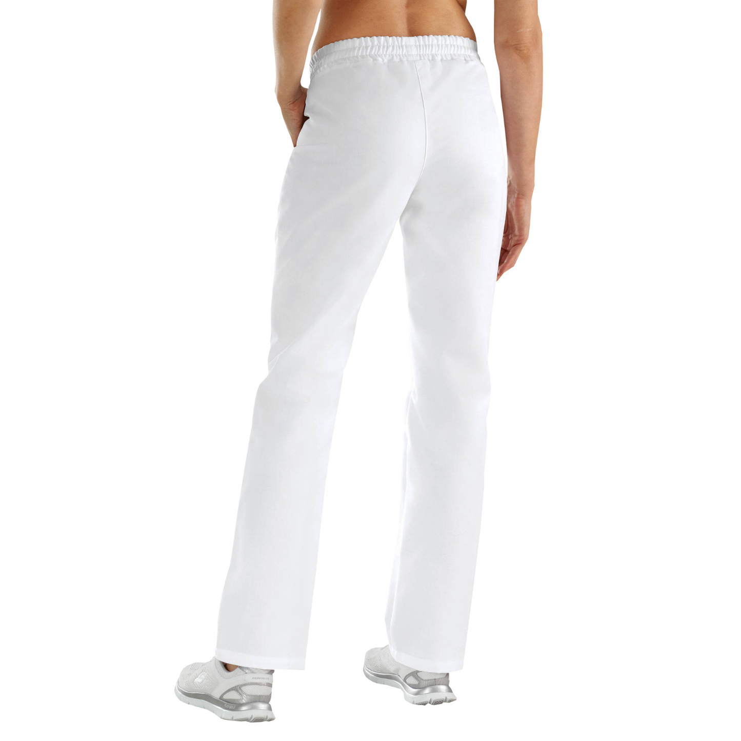 Women's trousers with two side pockets - color white, model FP406