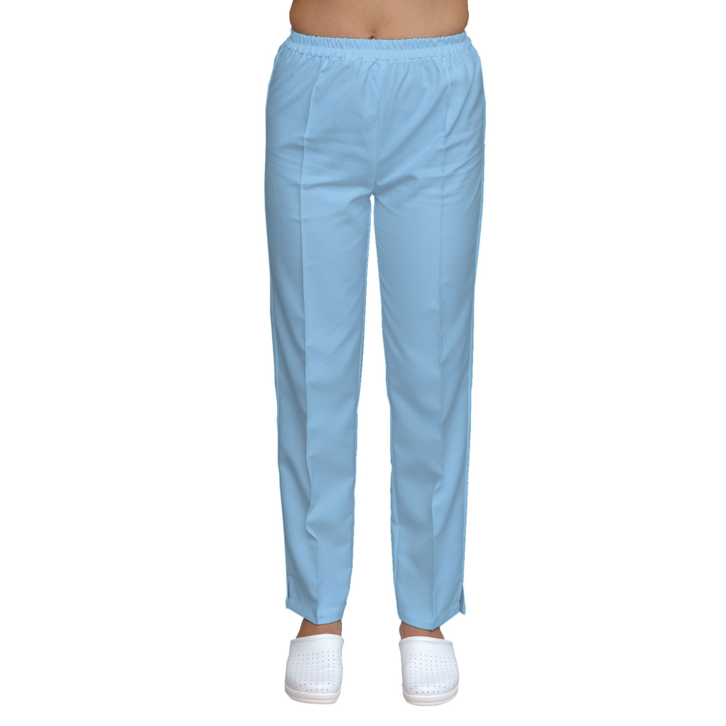 Women's straight pants - color light blue, model FP