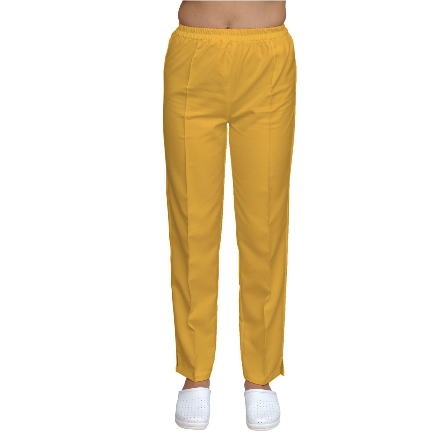 Women's straight pants - color yellow, model FP