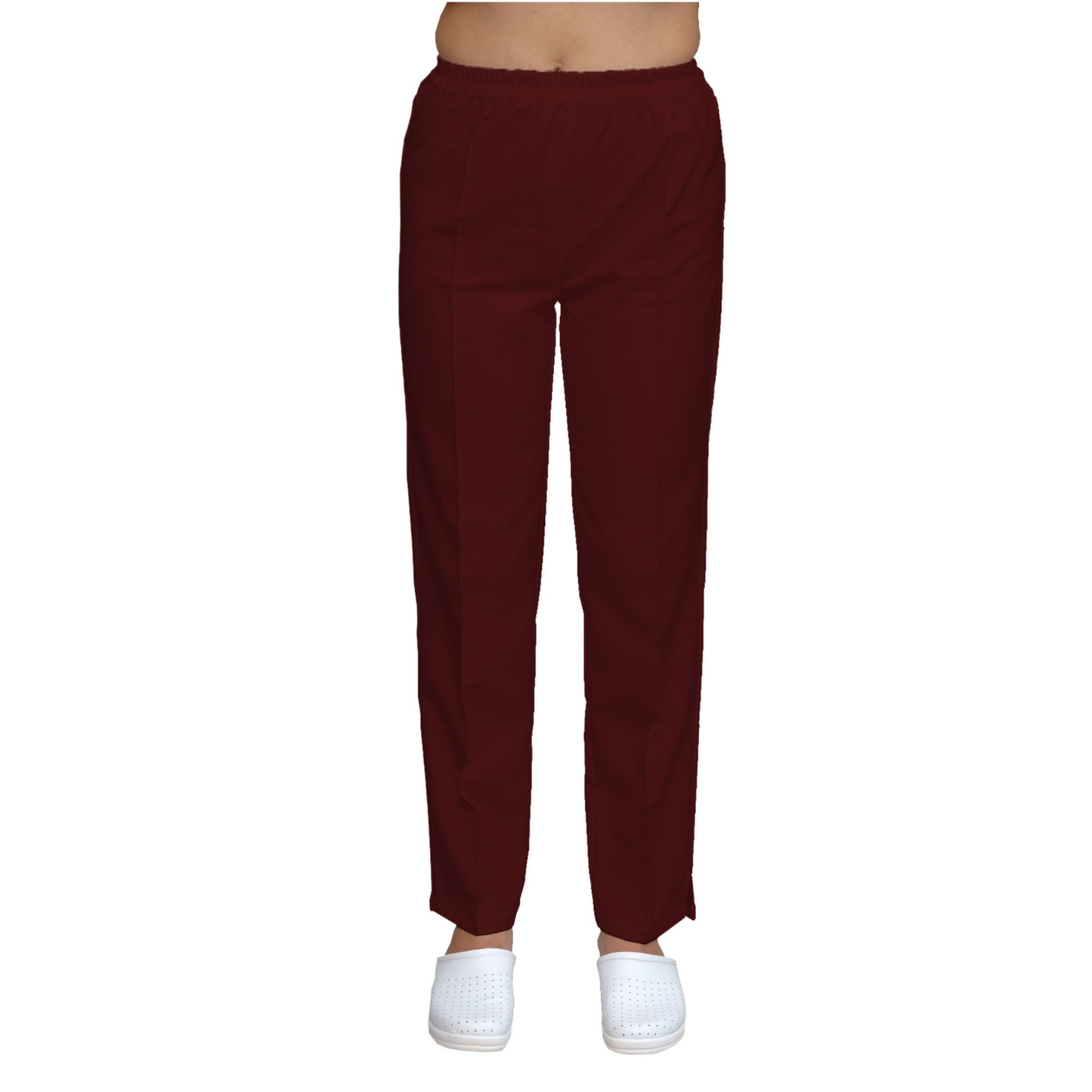 Women's straight trousers - wine color, model FP