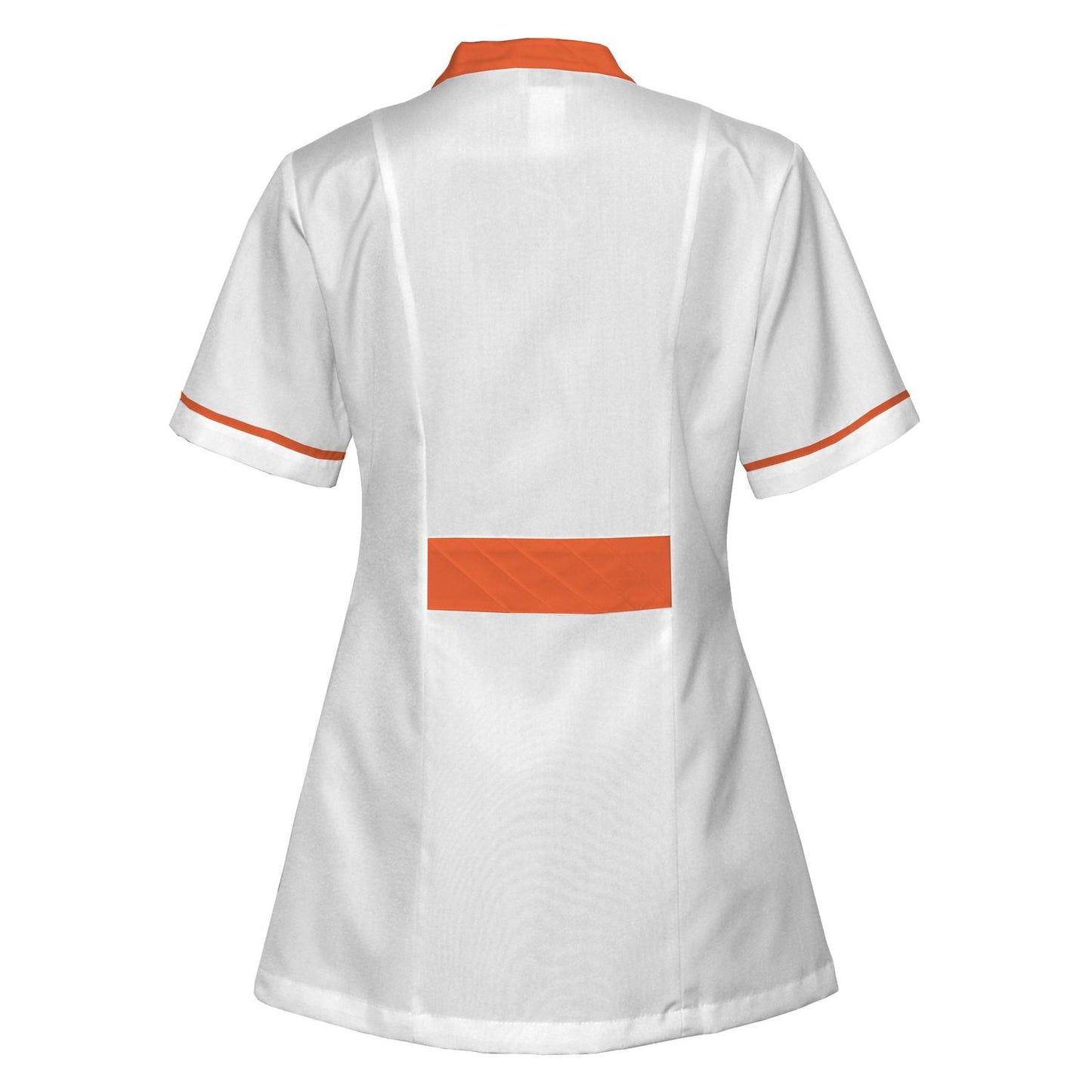 Order a women's white tunic with trim - Orange