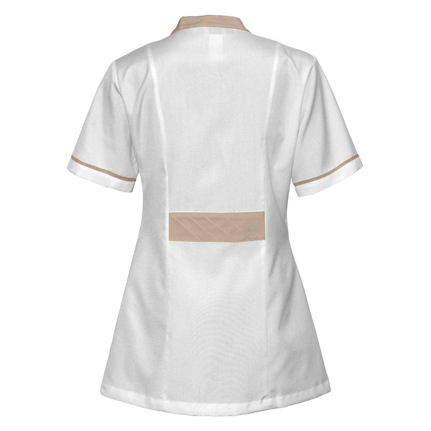 Túnica blanca de mujer con ribete - Beige
