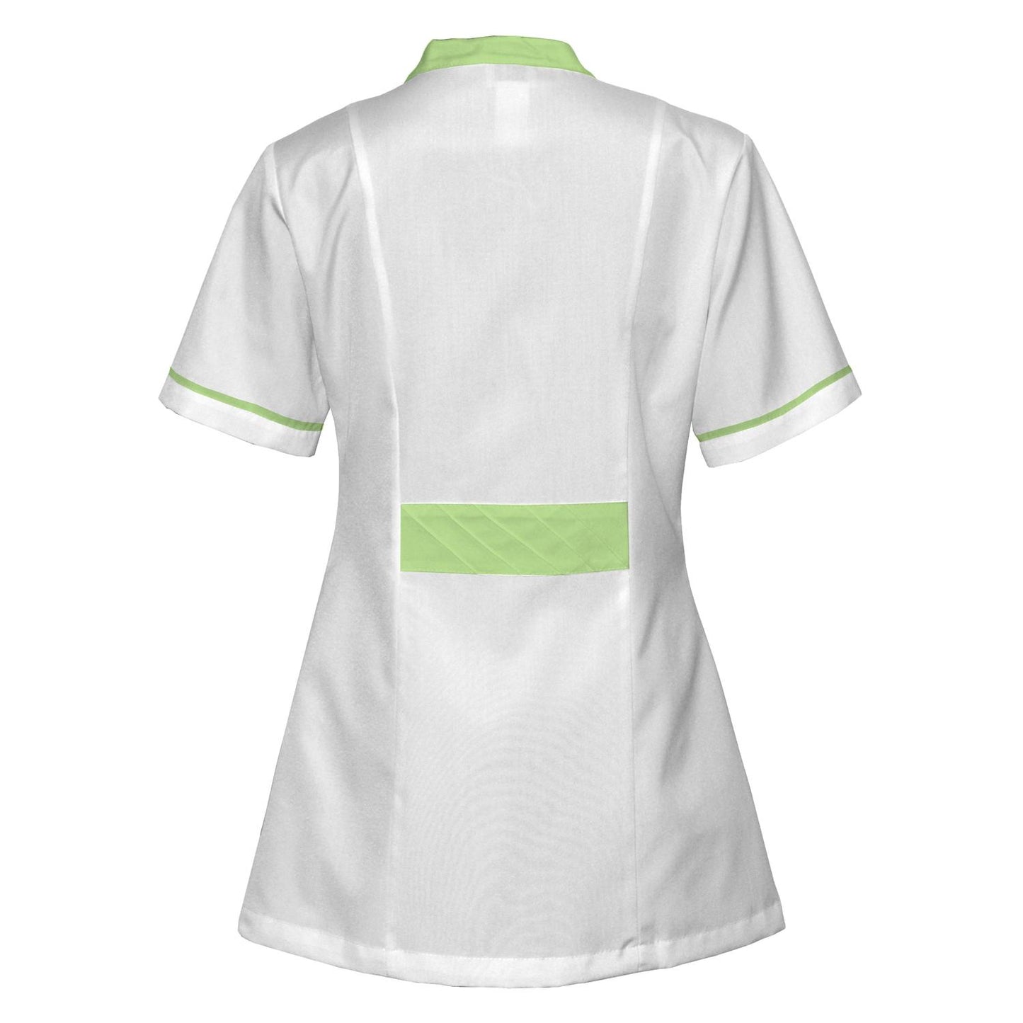 Order a women's white tunic with trim - Pale green