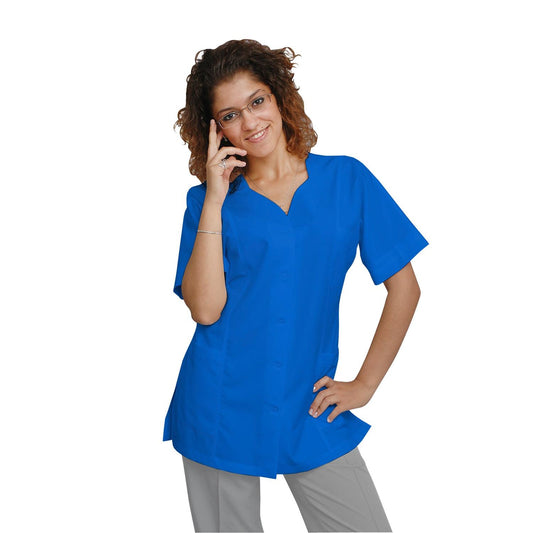 ORDER of a women's tunic - royal blue color with trim of the customer's choice, model FTSoft