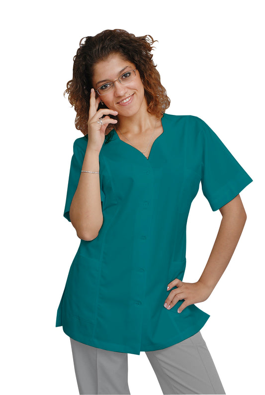 ORDER of a women's tunic - color dark sea green with trim of the customer's choice, model FTSoft