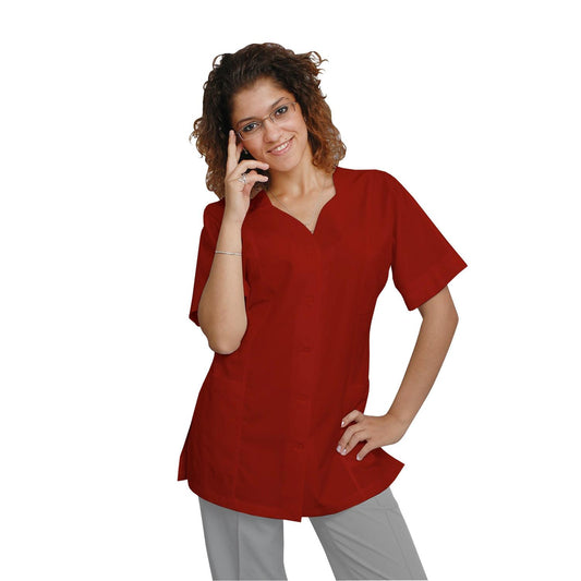 ORDER of a women's tunic - wine color with a trim of the customer's choice, model FTSoft