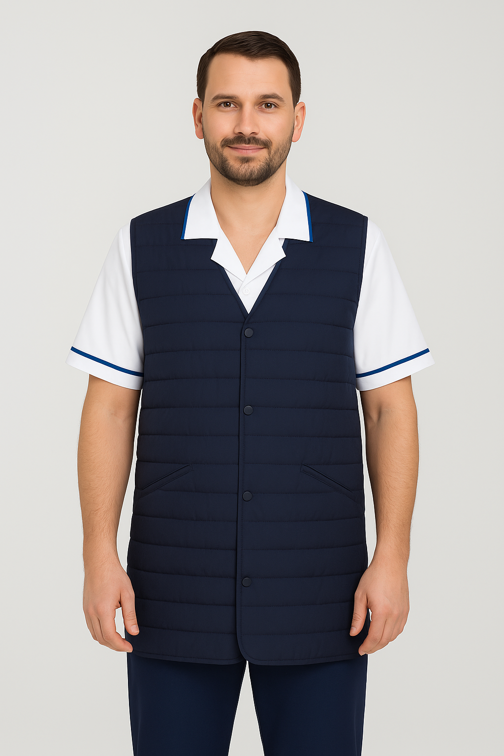 Chaleco unisex color plátano, modelo EV008