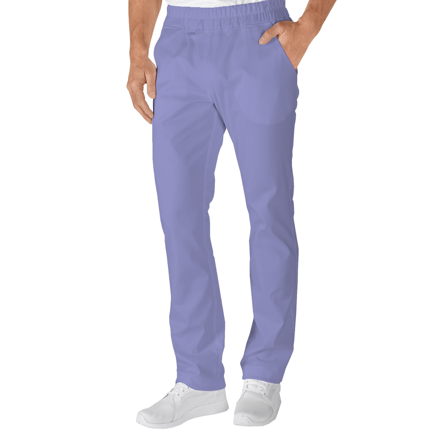 Men's trousers with two side pockets - color purple, model MR