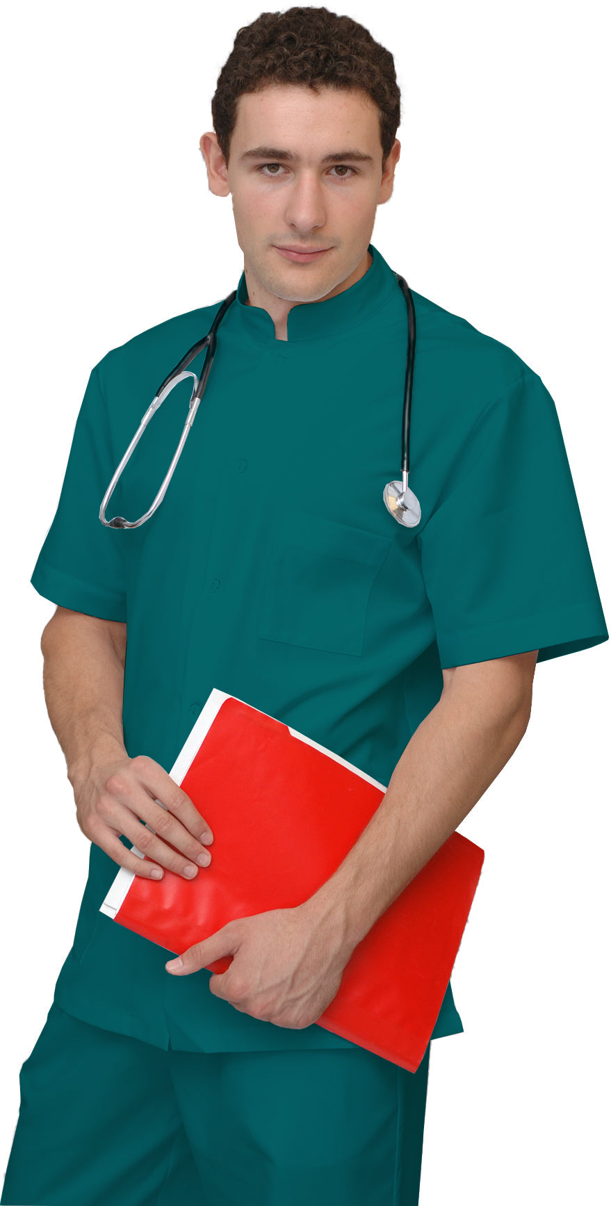 ORDER of men's colored tunic - color dark sea green, model MS213-31