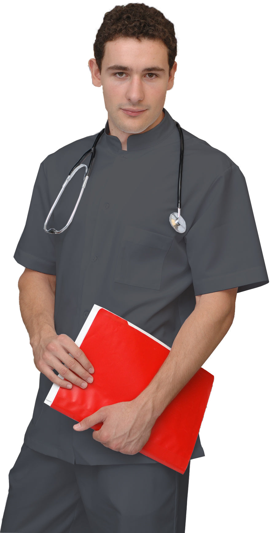 ORDER of men's colored tunic - color dark gray, model MS213-31