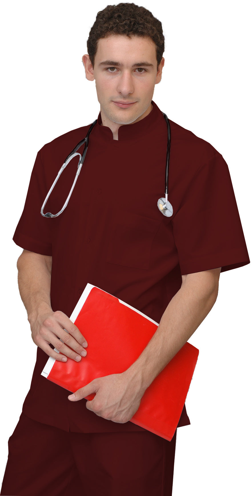 ORDER of men's colored tunic - wine color, model MS213-31