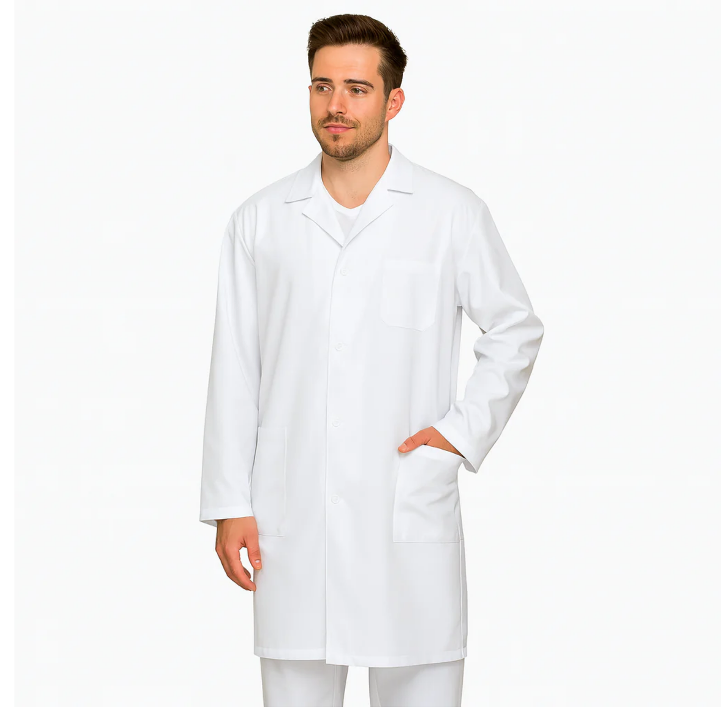 Мъжка престилка скрито закопчаване, модел M234-1T- Медицински облекла Кали