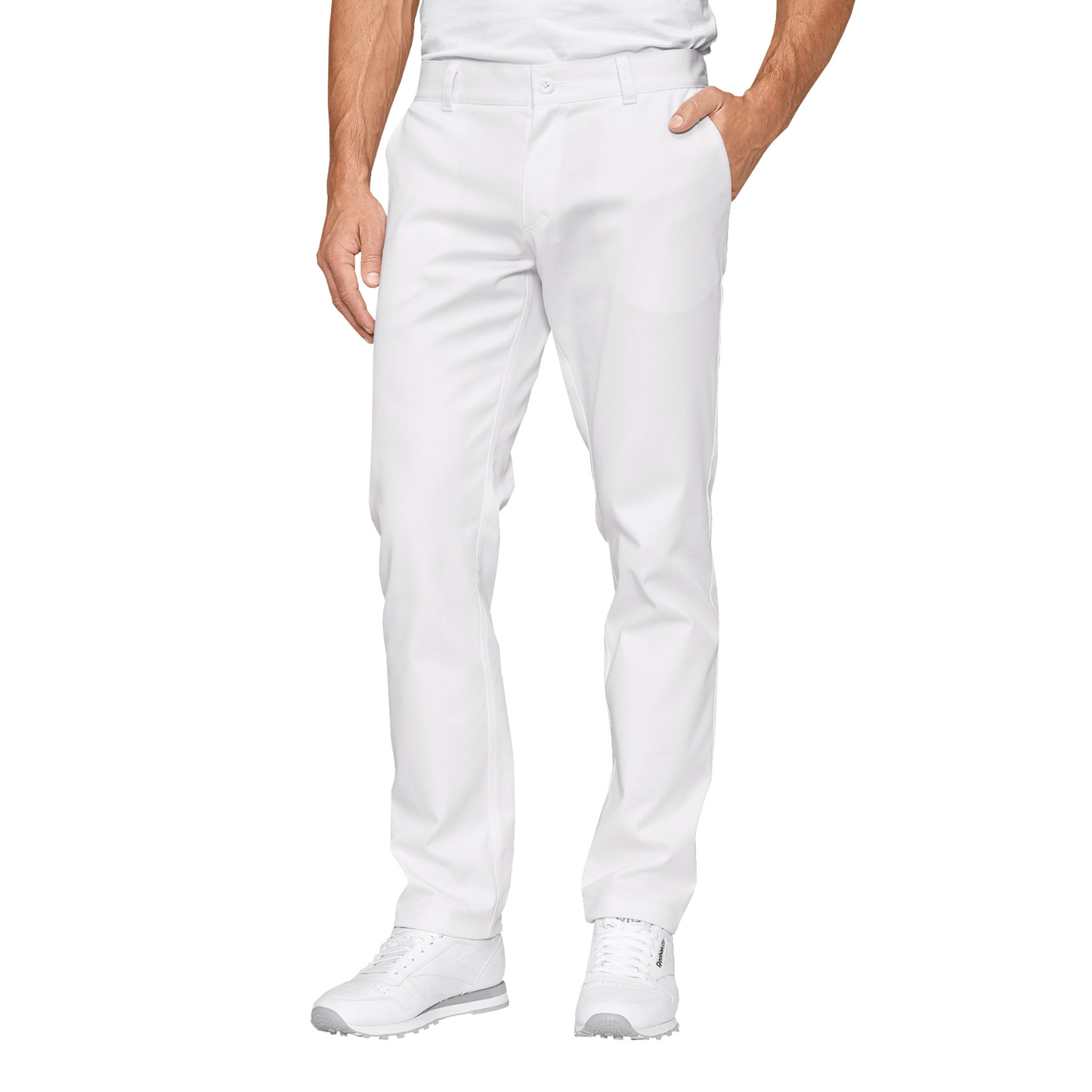 Мъжки официален панталон - цвят бял, модел МРOF – Медицински облекла Кали
