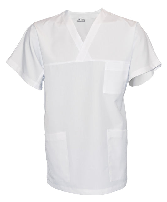 Túnica blanca unisex, modelo UX