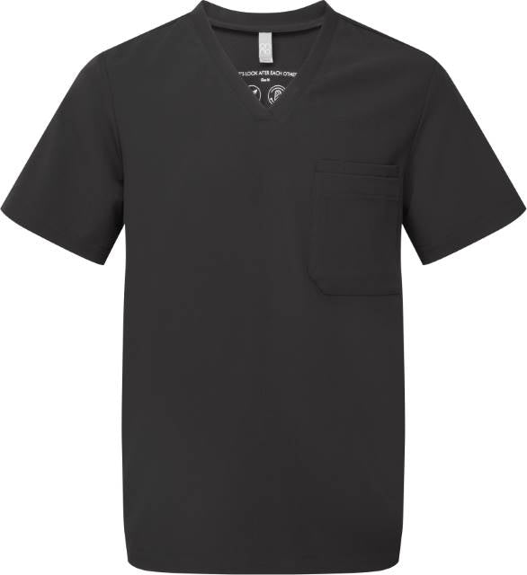 Мъжка стреч туника с V-образно деколте - цвят черен