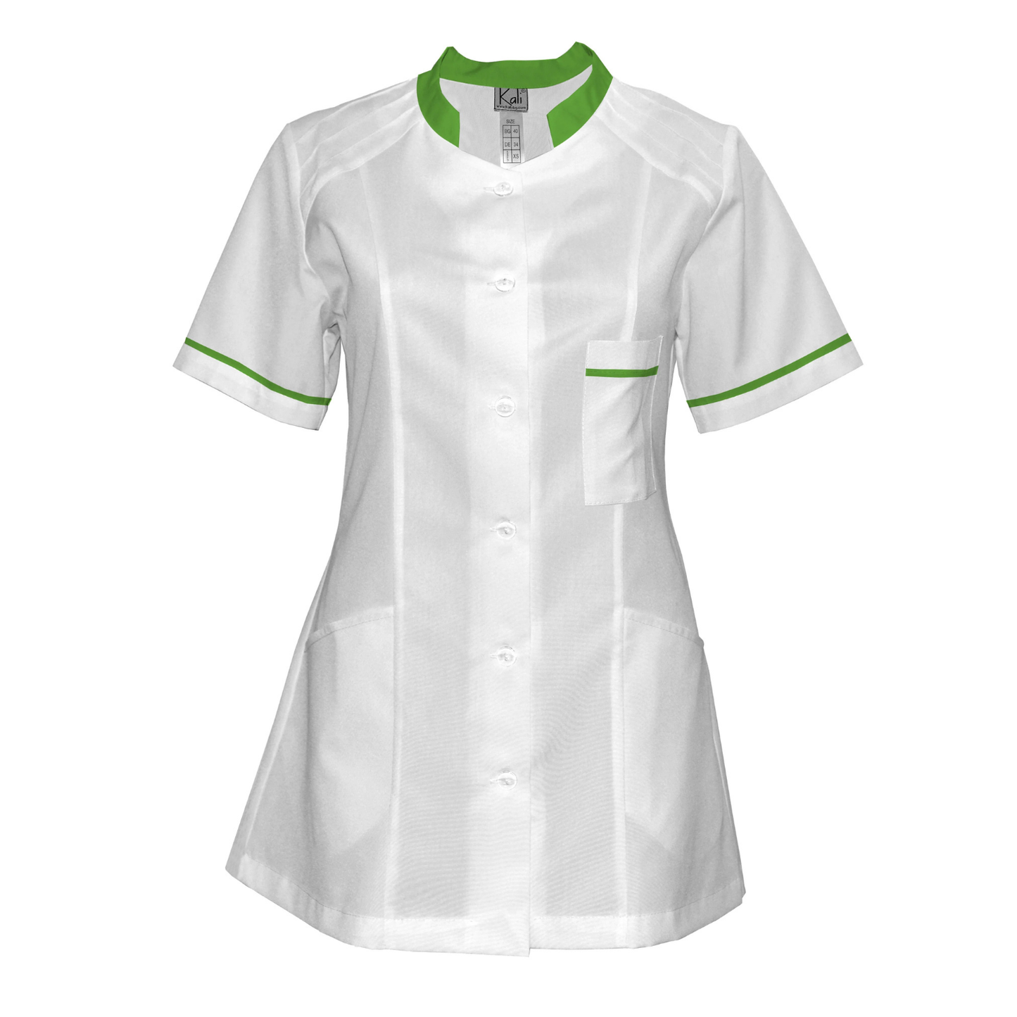 Order a women's white tunic with trimmings - Pistachio 