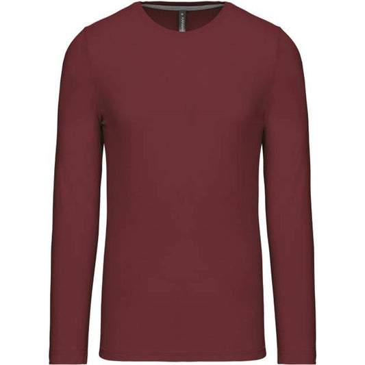 Men's long sleeve blouse - wine color