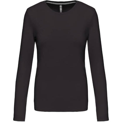 Women's long sleeve blouse - dark gray color