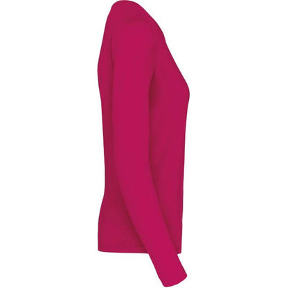 Women's long sleeve blouse - fuchsia color