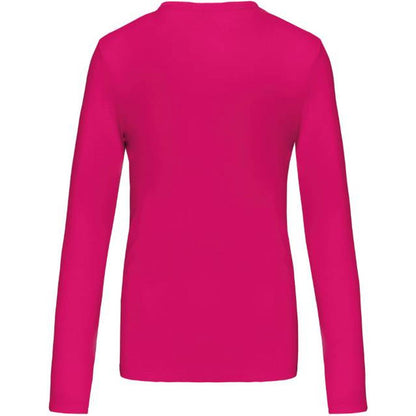 Women's long sleeve blouse - fuchsia color