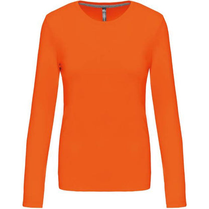 Women's long sleeve blouse - orange color