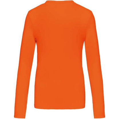 Women's long sleeve blouse - orange color